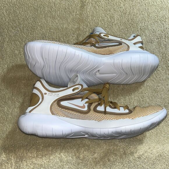 Nike Flex Size 10 Running Shoe Promo Sample Mustard Brown White main image 9